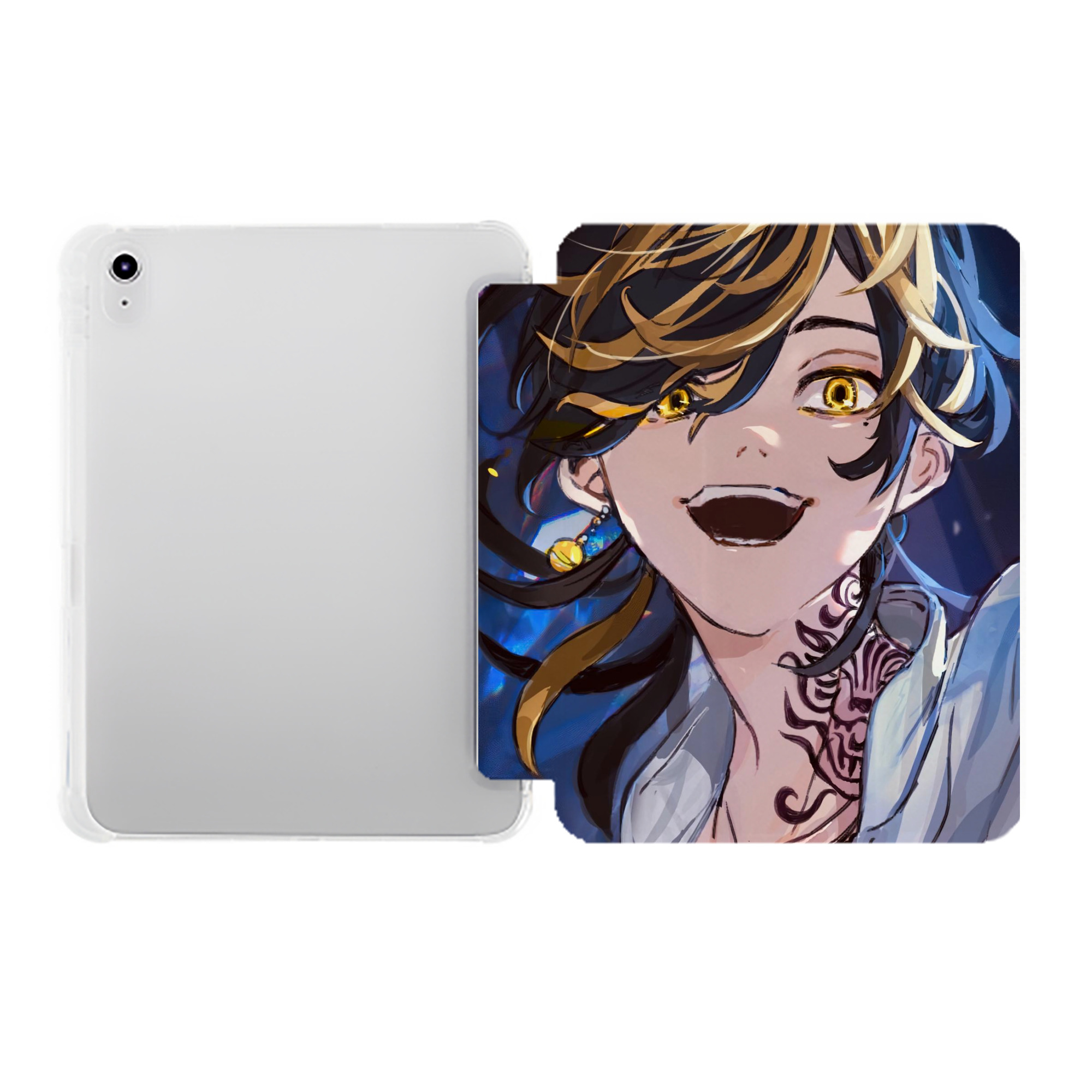 （画像用） 東京リベンジャーズ Tokyo Revengers IPad ケース ペン収納付き 三つ折りスタンド PUレザー×シリコン 対応機種9.5/10.5/10.9インチ